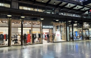 The store front of Mango in Battersea Power Station in London ftted out by RCE Services