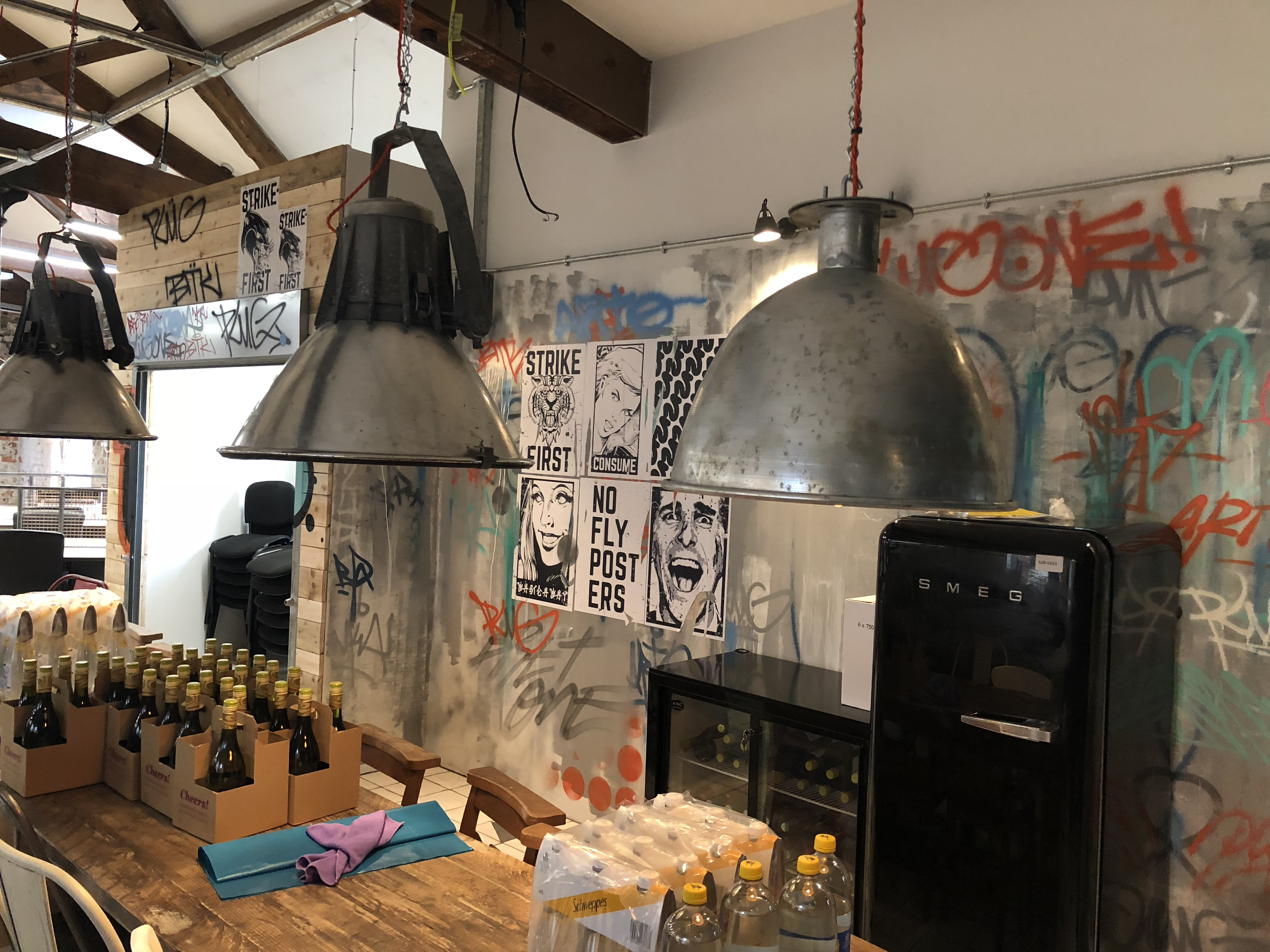 The kitchen and communal area created for the occupants of the new office in New York House, Leeds